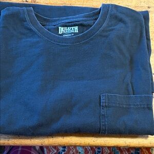 Duluth Trading Co Men’s Dark Blue Long-Sleeve Pocket Tee